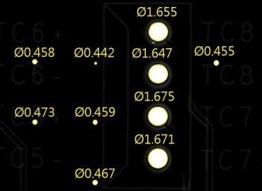 印刷電路板-孔徑-自動光學量測-量測結果 PCB Hole Diameter - AOI - Measurement Result